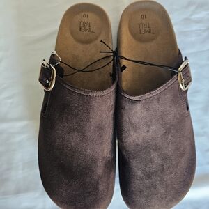Time and Tru Brown Suede Slippers